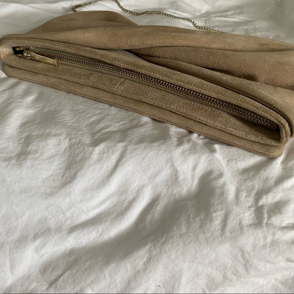 Reiss Goatskin Suede Foldover Twist Detail Clutch Bag - Picture 4 of 16